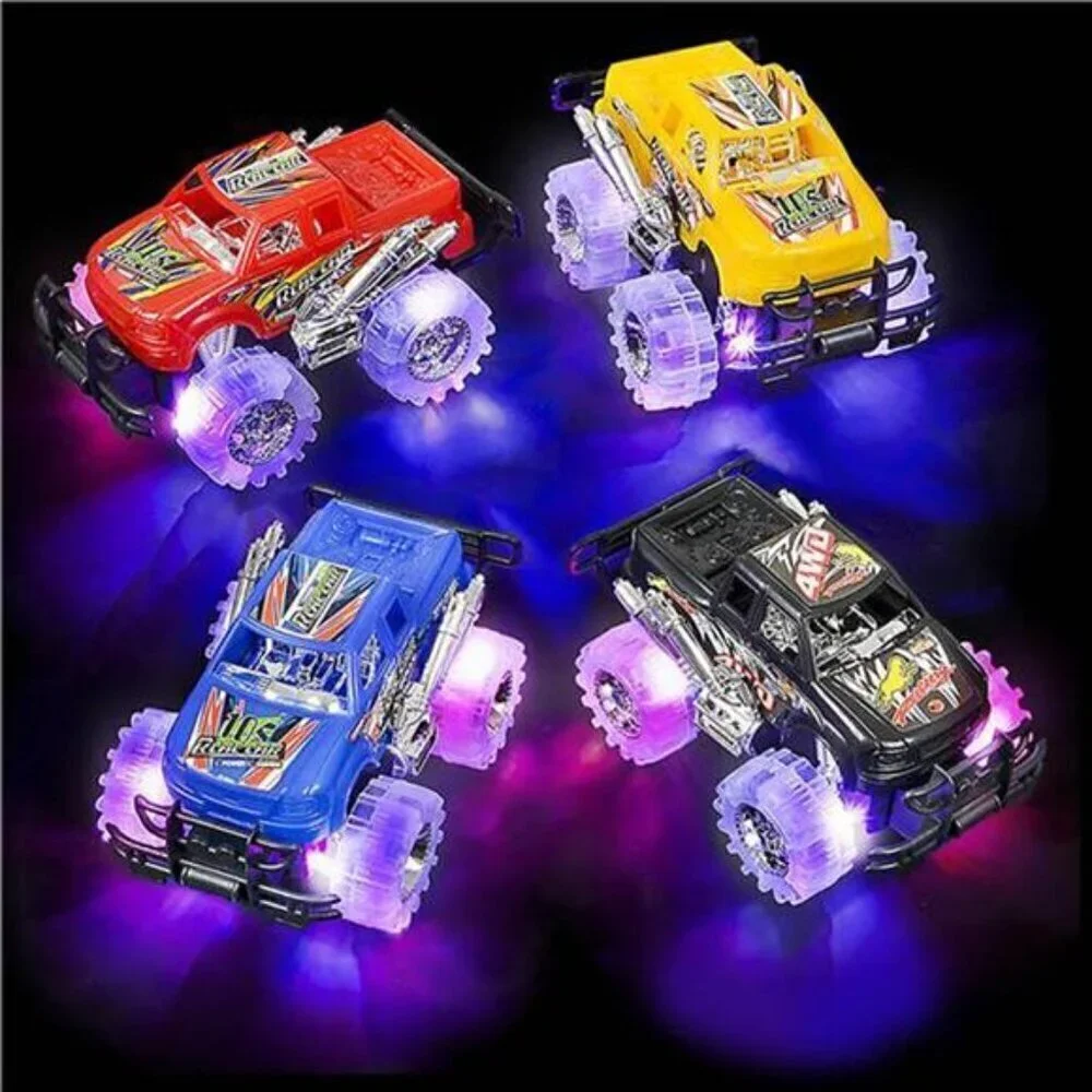 Light Up Monster Trucks Toy Set of 2 Jumbo Vehicle Gift Child Boy Girl Present
